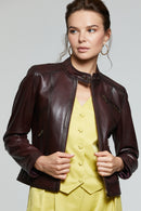 Kylie Women's Leather Jacket | Derimod