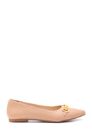 Women's Beige Buckled Ballerinas | Derimod