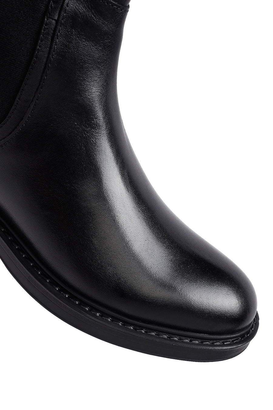 Male Black Leather Chelsea Boots
