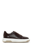 Men's Brown Thick Sole Lace Up Leather Sneaker | Derimod