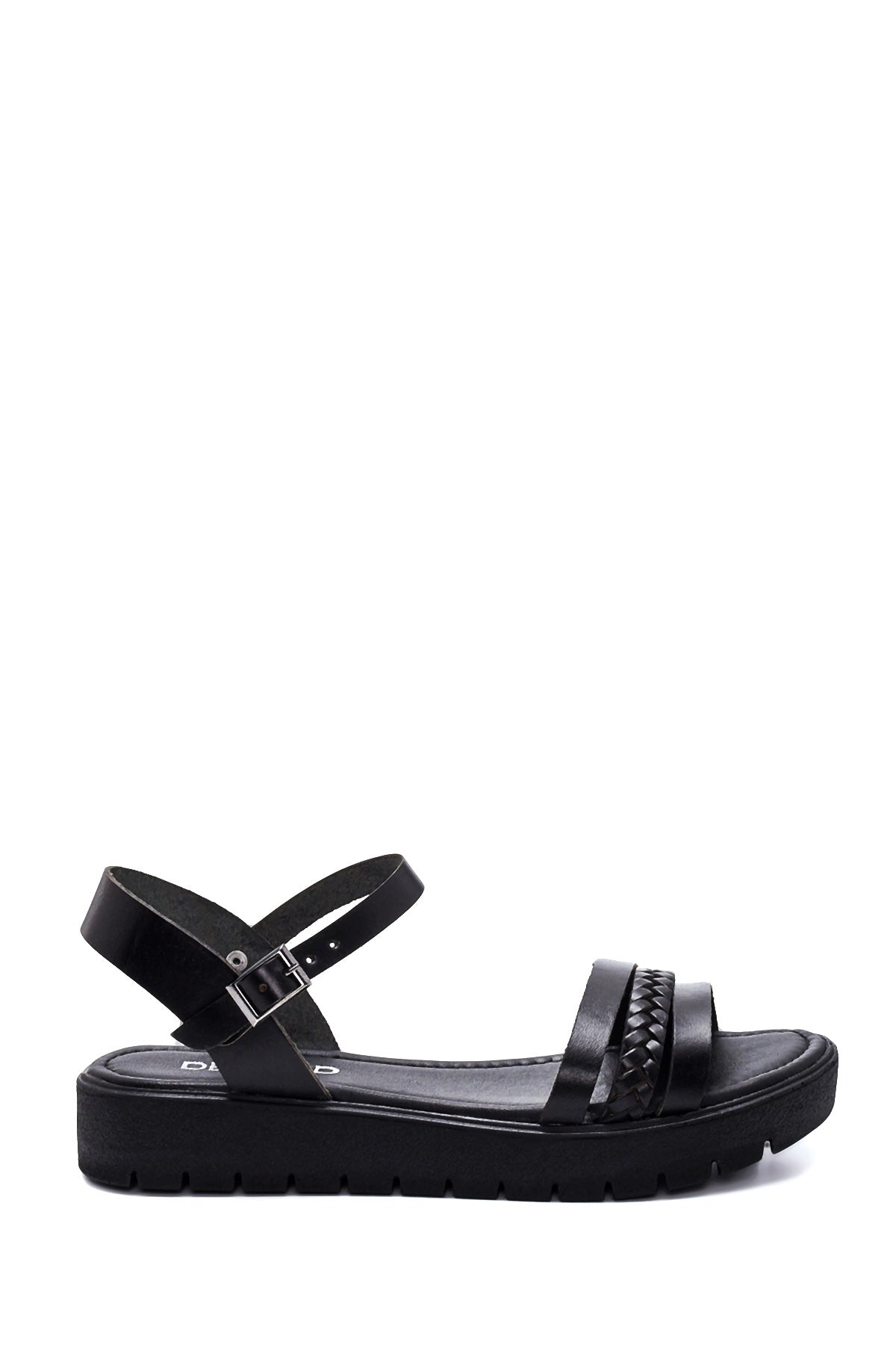 Women's Leather Braided Bodrum Sandals 22SFD331018 | Derimod