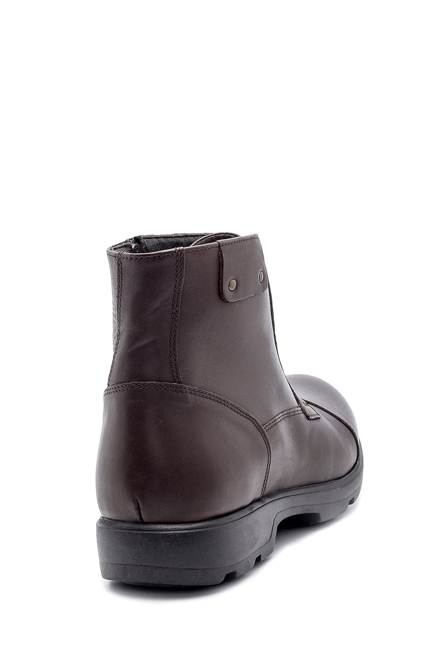 Men's Leather Zipper Detailed Boots