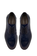 Men's Navy Blue Lace-up Leather Casual Shoes | Derimod
