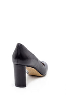 Women's Leather Thick Heeled Shoes | Derimod