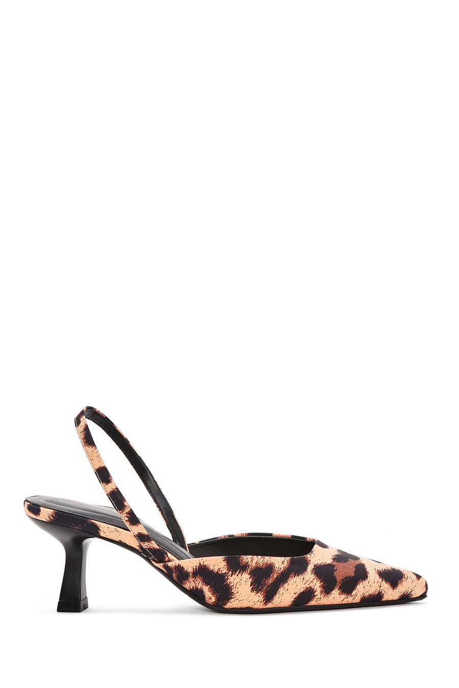 Women's Leopard Slingback Low Thin Heel Shoes 25SFE40296F | Derimod