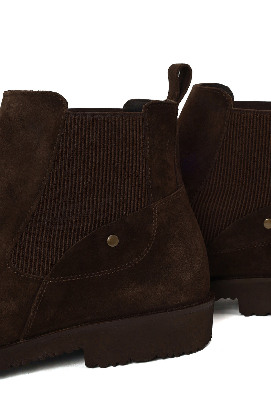 Male Brown Suede Casual Chelsea Boots