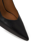 Woman Black Thin-Heeled Leather Stiletto | Derimod