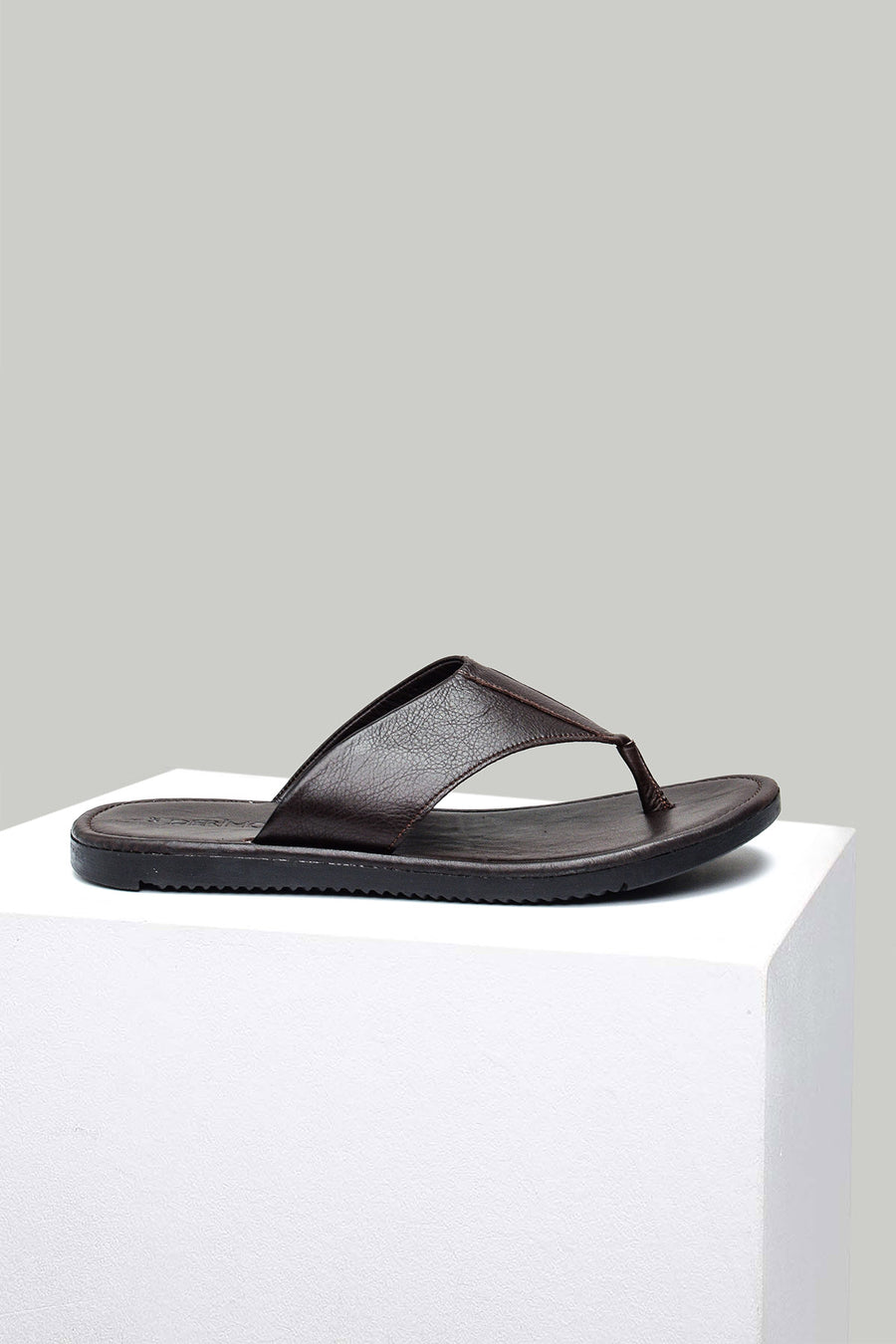 Flip Flops Brown Men's Leather Slippers