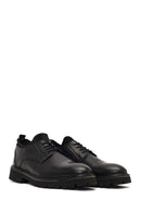 Men's Black Lace-Up Thick-Soled Leather Casual Shoe | Derimod