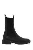 Woman Black Leather Chelsea Boots | Derimod