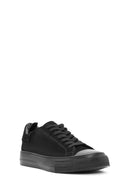 Erkek Siyah Bağcıklı Süet Deri Sneaker | Derimod