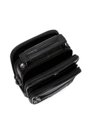 Men's Black Long Strap Leather Handbag | Derimod