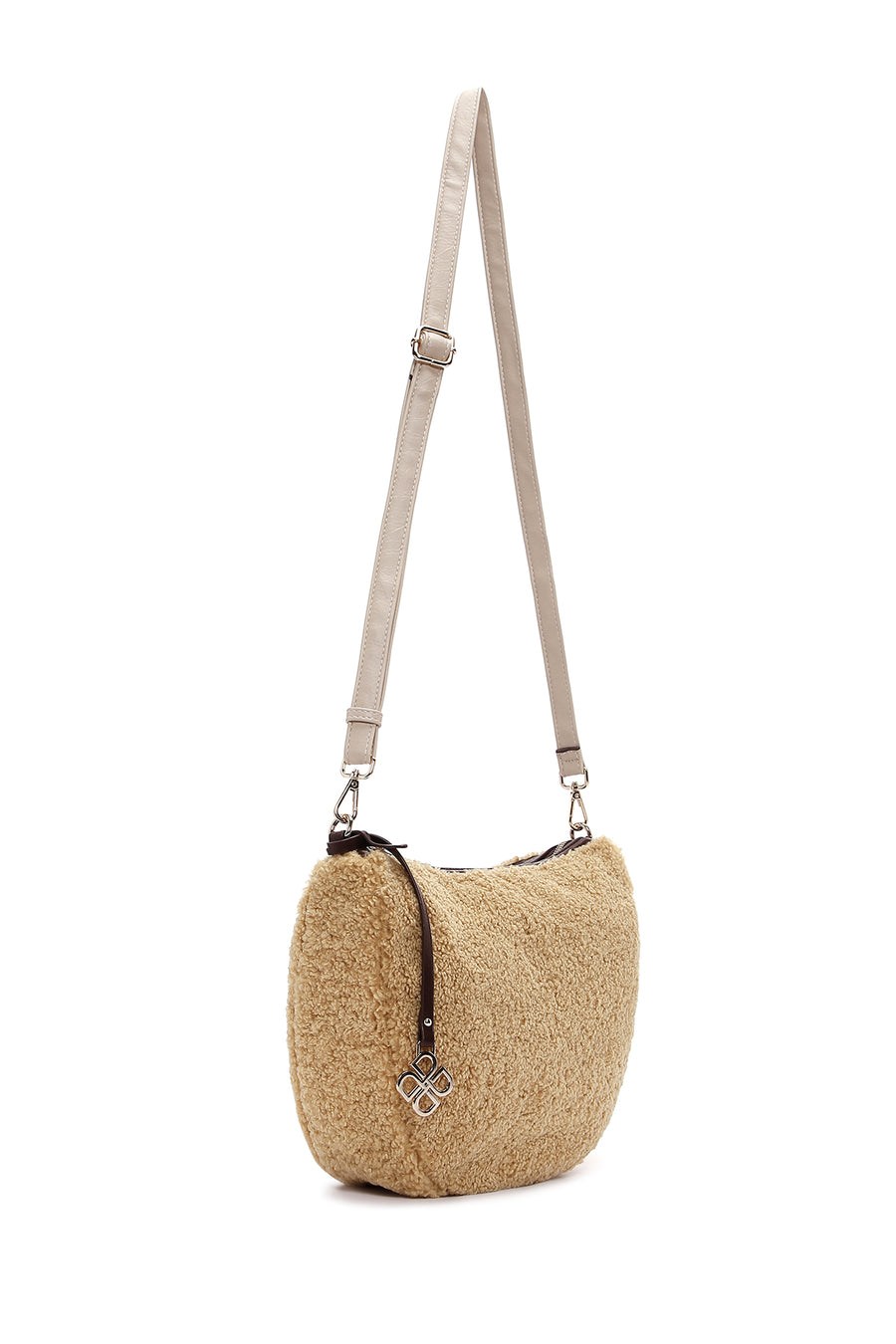 Women's Yellow Plush Shoulder Bag
