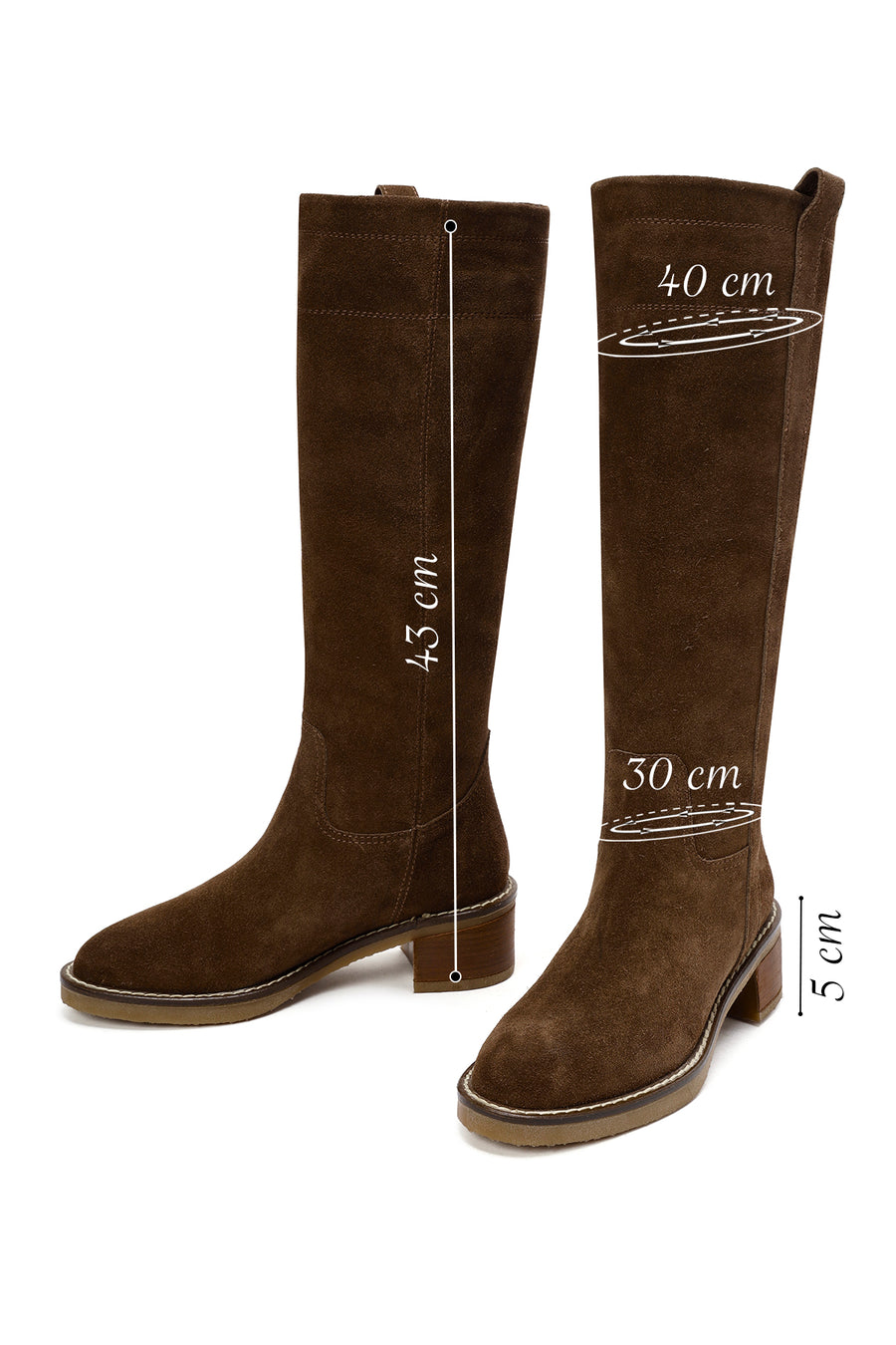 Women's Tan Suede Leather Boots