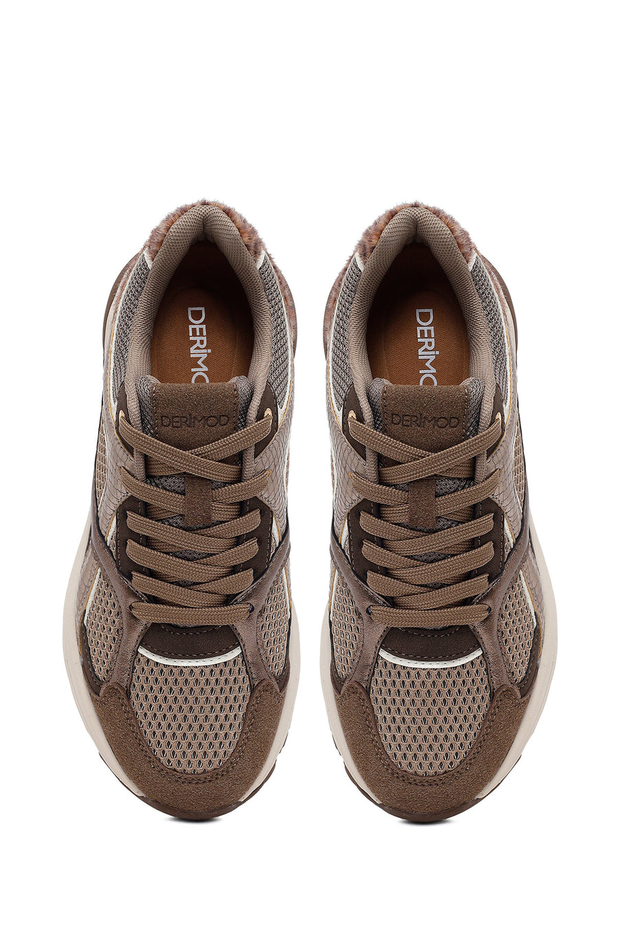 Woman Mink Lace-Up Chunky Sneaker