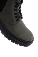 Men's Khaki Nubuck Leather Thick Soled Casual Boots | Derimod