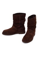 Woman Brown Suede Boots | Derimod