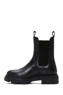 Women's Black Leather Chelsea Boots | Derimod