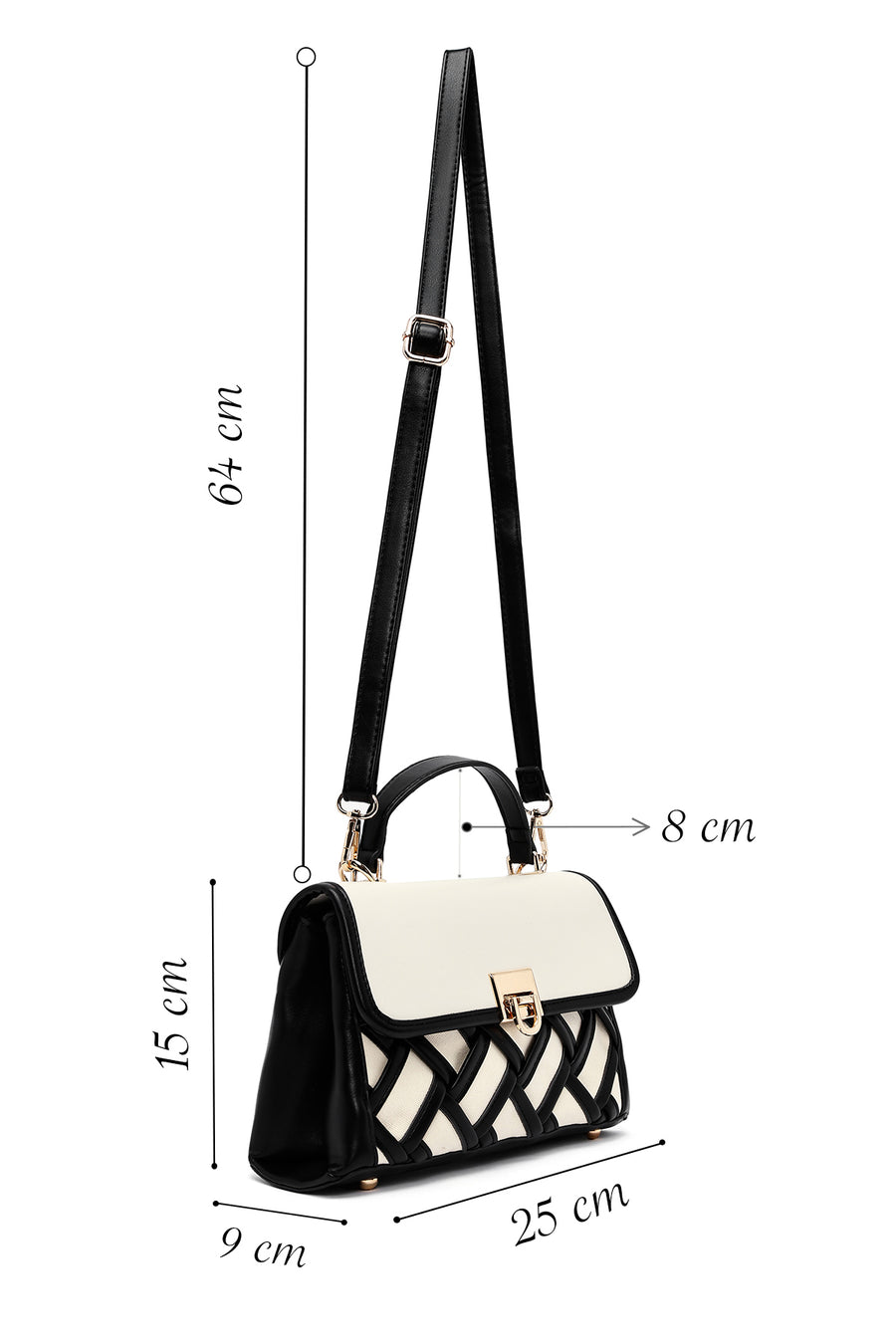 Women's Beige Long Strap Patterned Handbag