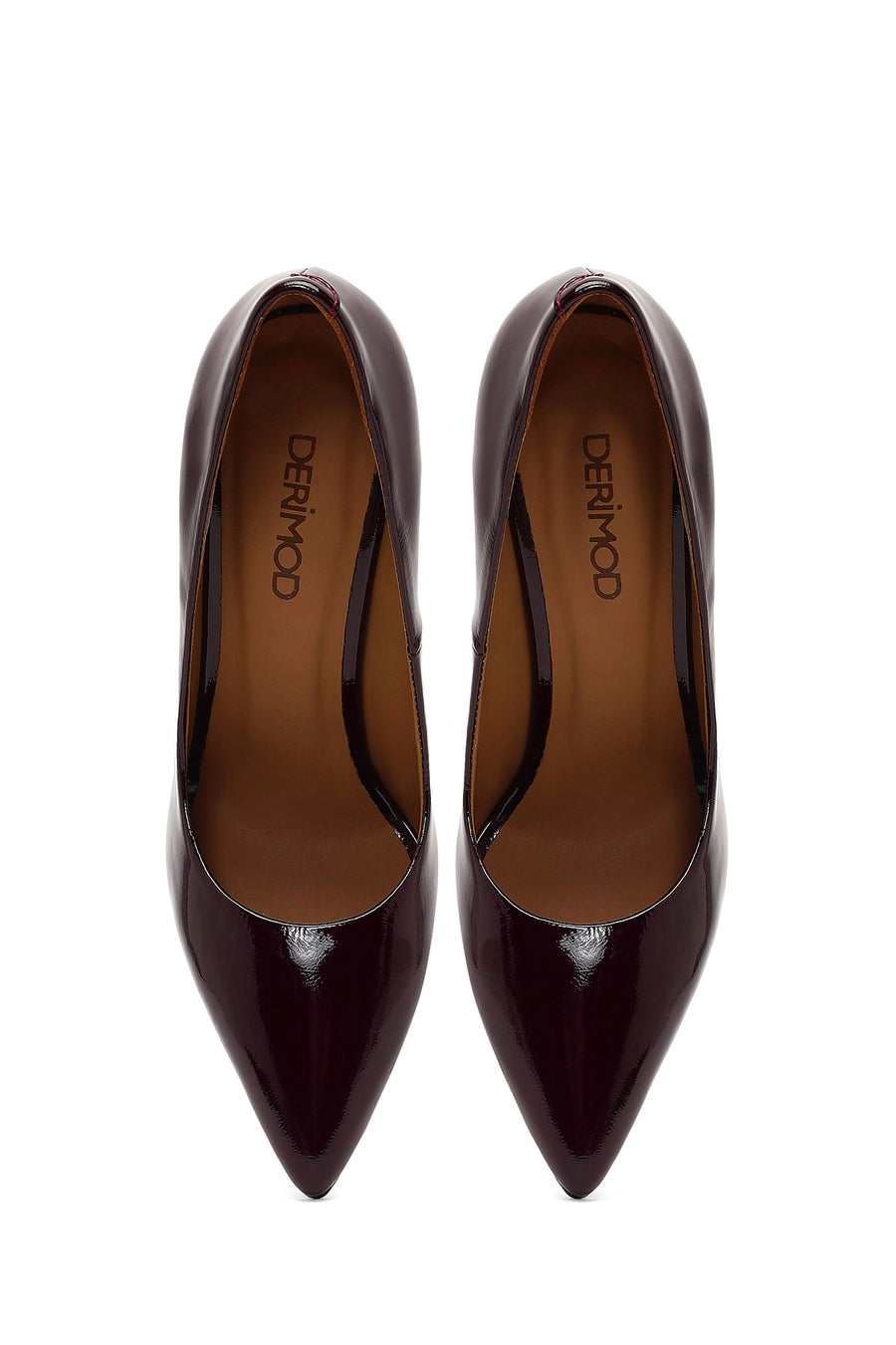 Woman Burgundy High Thin-Heel Patent Leather Leather Stiletto