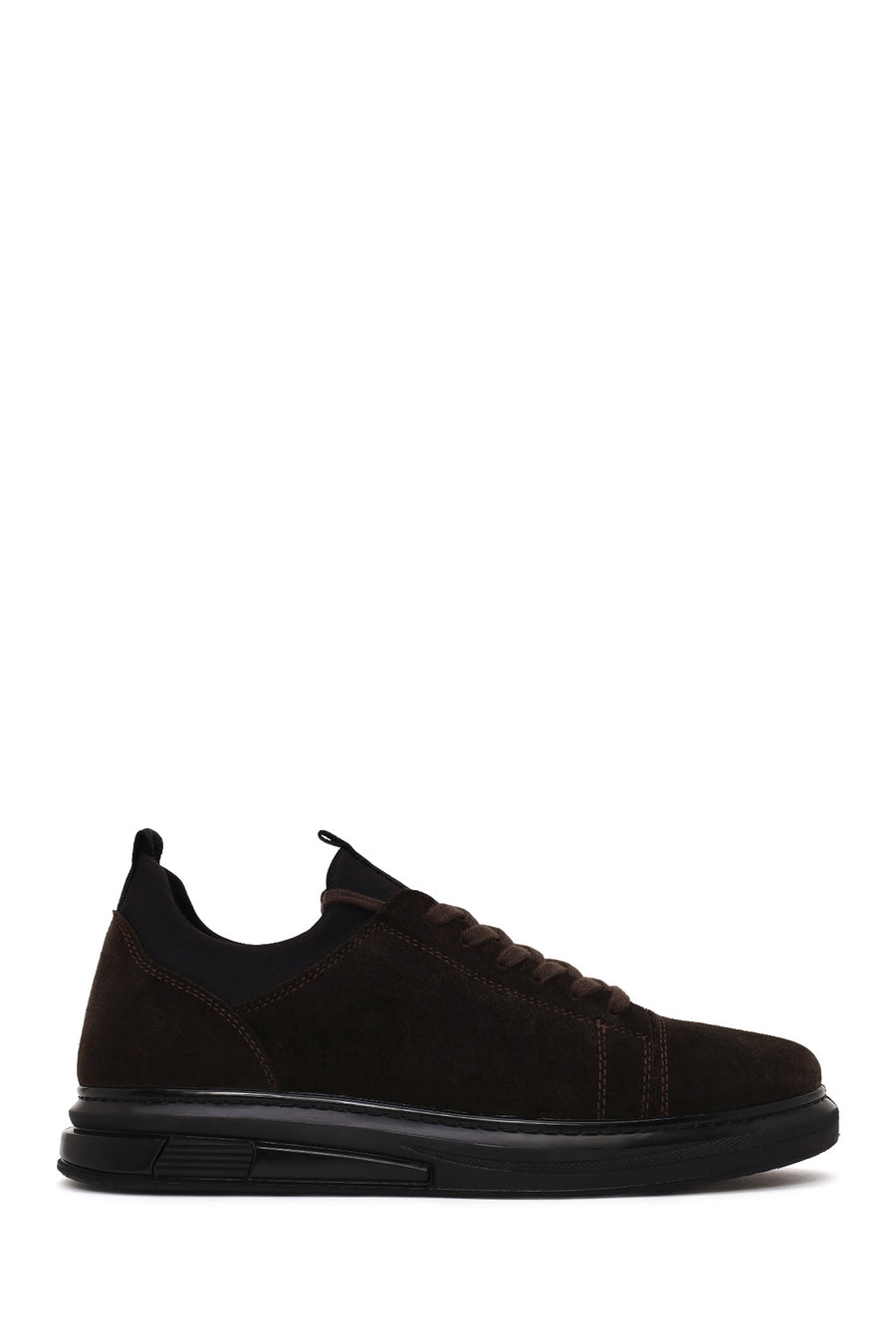 Erkek Kahverengi Bağcıklı Süet Deri Sneaker WM660005DS | Derimod
