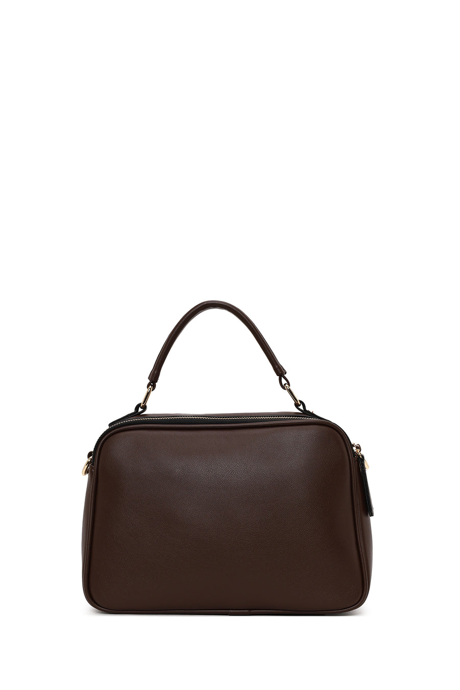 Woman Brown Long-Strap Crossbody Bag