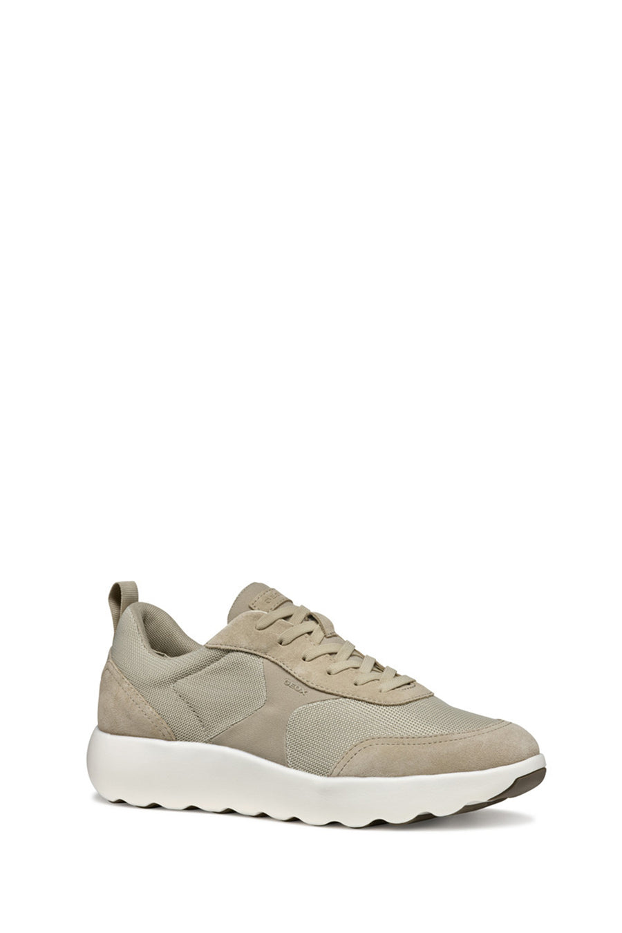 Geox Men's Beige U Xtors D - Mesh + Suede Lace-up Suede Leather Sneakers