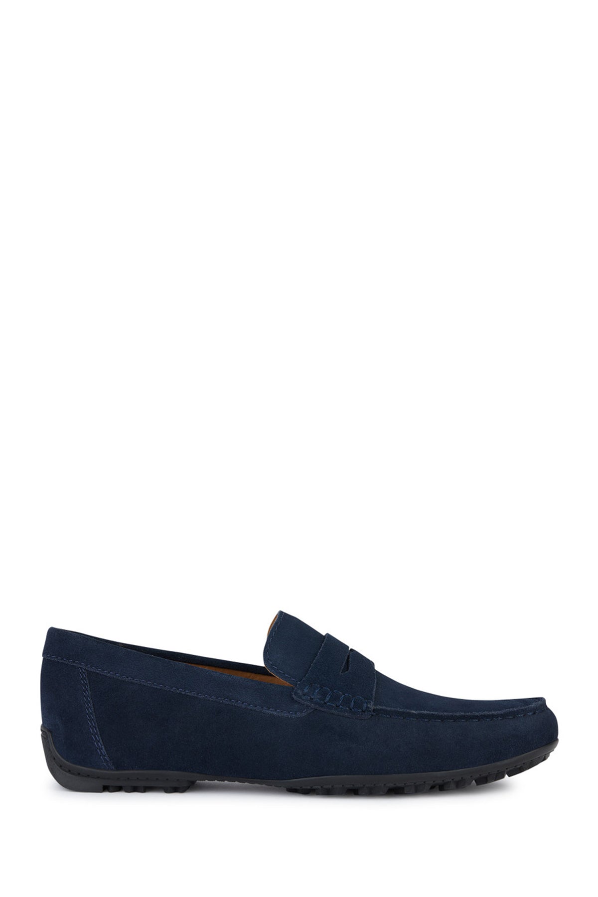 Geox Men's Navy Blue Kosmopolis + Grip Suede Leather Casual Loafer U35CFB00020C4064 | Derimod