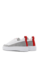 Men's White Leather Thick Soled Sneaker | Derimod