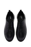 Men's Black Lace-up Leather Sneaker | Derimod