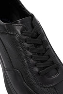 Men's Black Lace-Up Leather Casual Sneaker | Derimod