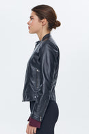 Aida Women's Leather Jacket | Derimod