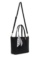 Woman Black Long Strap Printed Shoulder Bag | Derimod