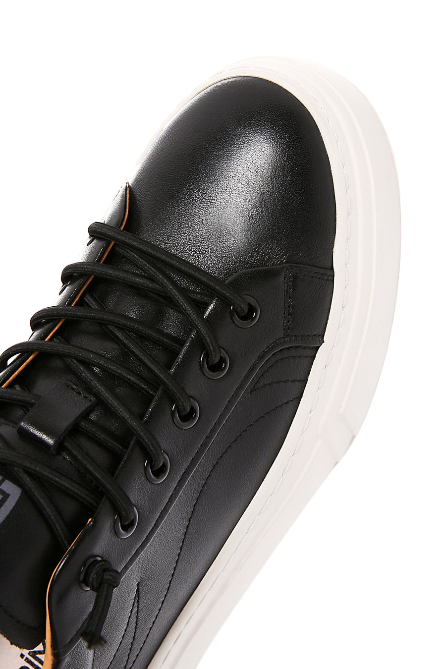 Male Black Lace-Up Leather Sneaker
