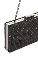 Kadın Siyah Uzun Askılı Taşlı Mini Portföy Çanta | Derimod