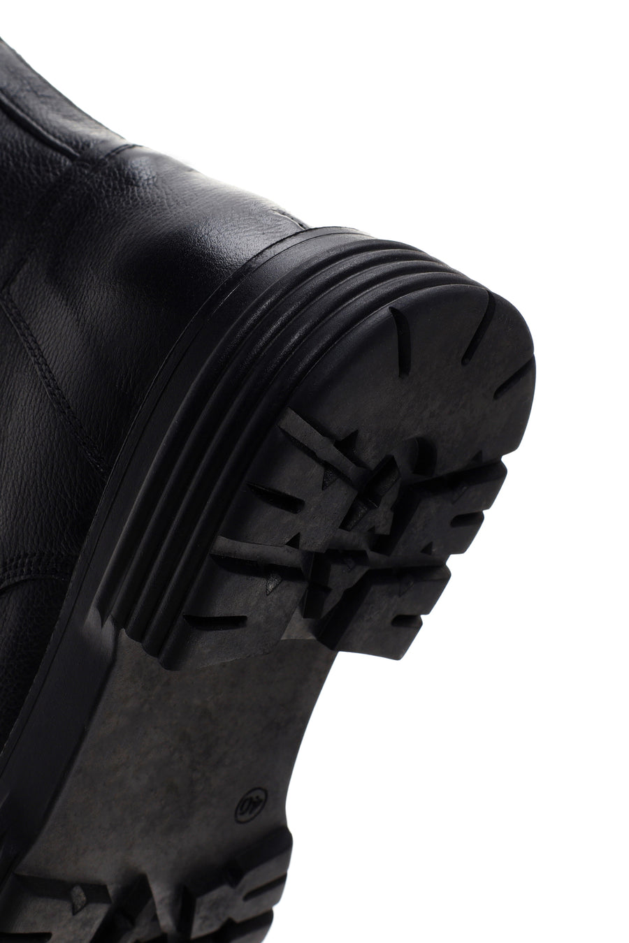 Men's Black Zippered Casual Leather Boots