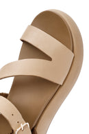 Women's Brown Leather Sandals | Derimod