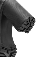 Women's Black Zipper High Thick Heel Boots | Derimod