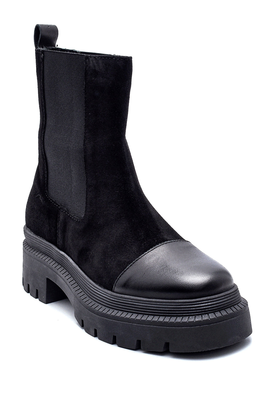 Women's Leather Thick Sole Chelsea Boots