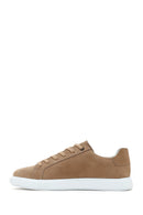 Men's Mink Lace-Up Nubuck Leather Sneaker | Derimod