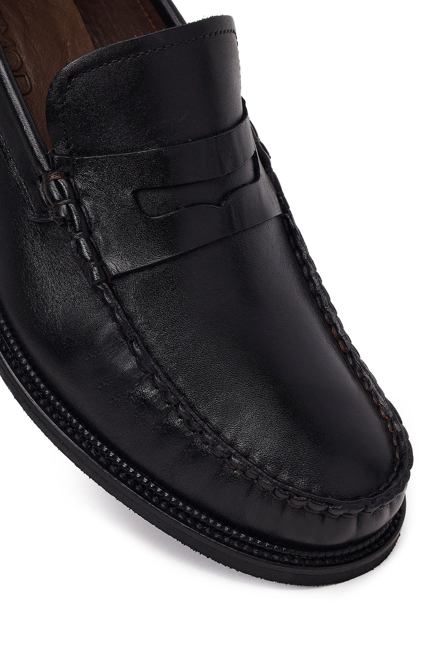 Erkek Siyah Deri Casual Loafer