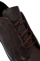Men's Brown Lace-Up Leather Sneakers | Derimod