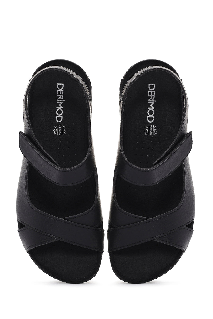 Kadın Siyah Bantlı Comfort Sandalet