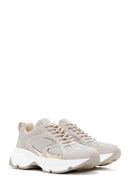 Women's Beige Thick Soled Sneaker | Derimod