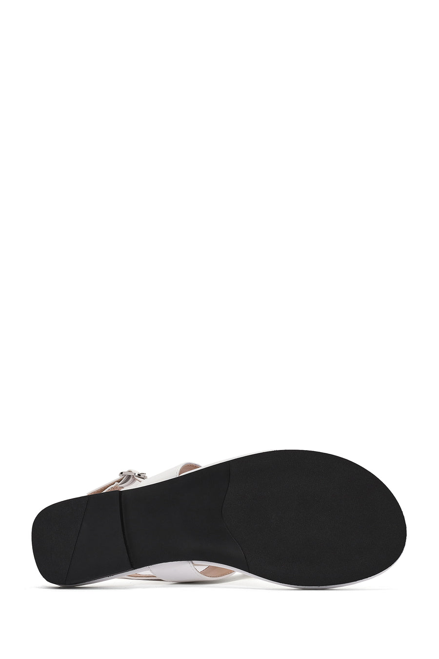 Women's Cream Flower Detailed Flip Flop Sandals