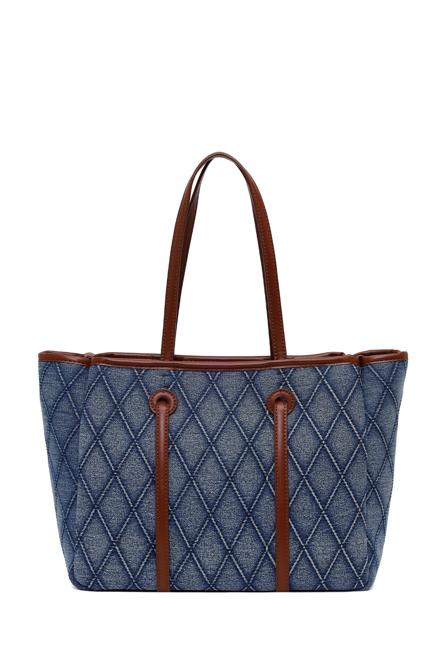 Woman Blue Jean Fabric Long-Strap Shoulder Bag