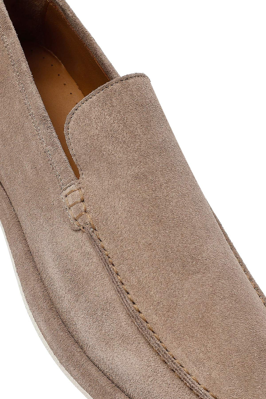 Men's Beige Suede Leather Loafer