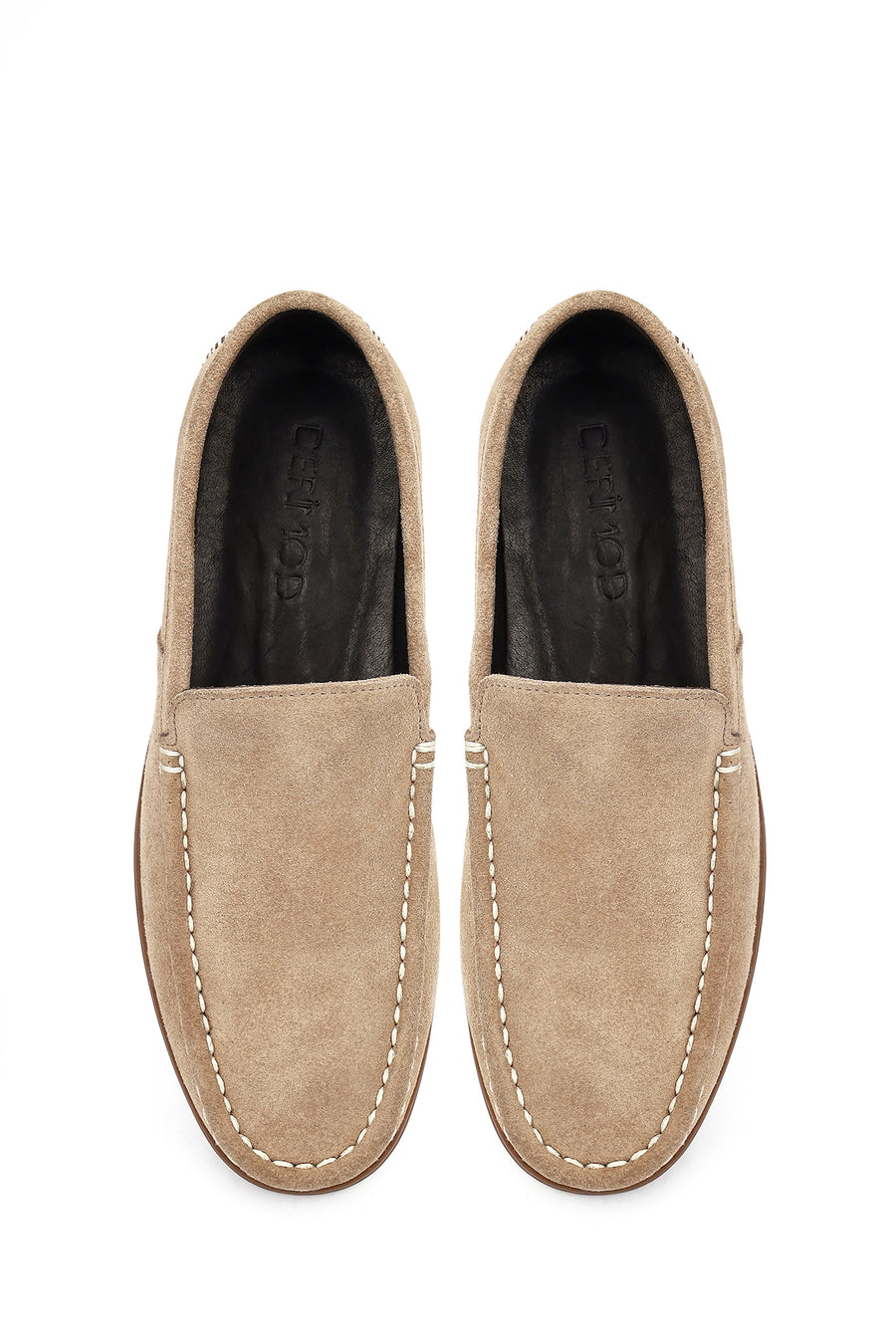 Erkek Vizon Süet Deri Casual Loafer