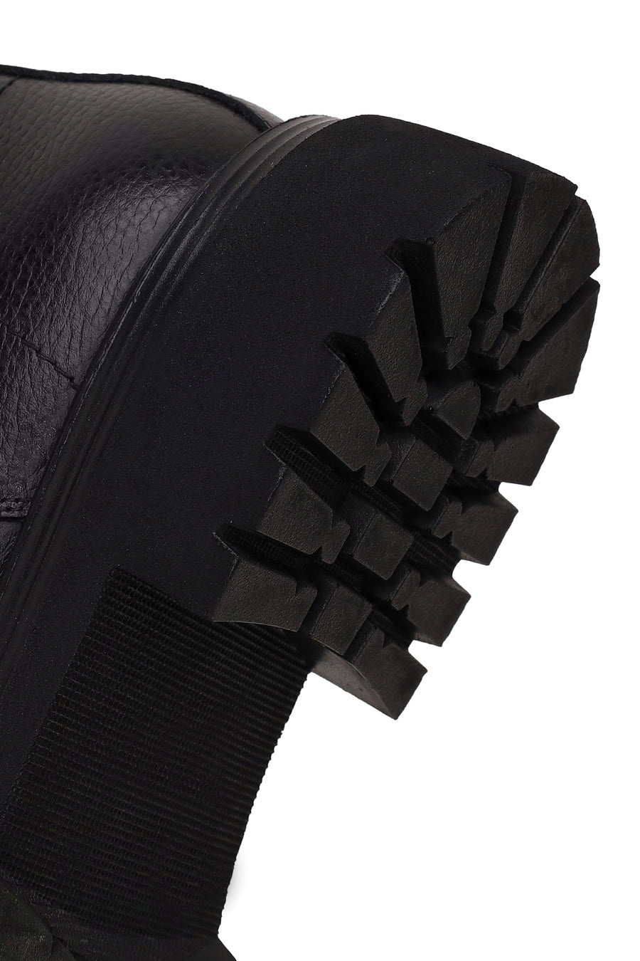 Male Black Lace-up Zip Closure Leather Casual Boots