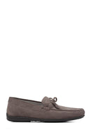 Geox Men's Gray U Ascanio Suede Leather Casual Loafer | Derimod